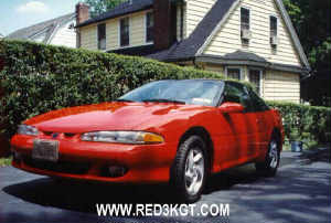 Jim's red 1992 Talon.  Click on the Photo to enlarge.